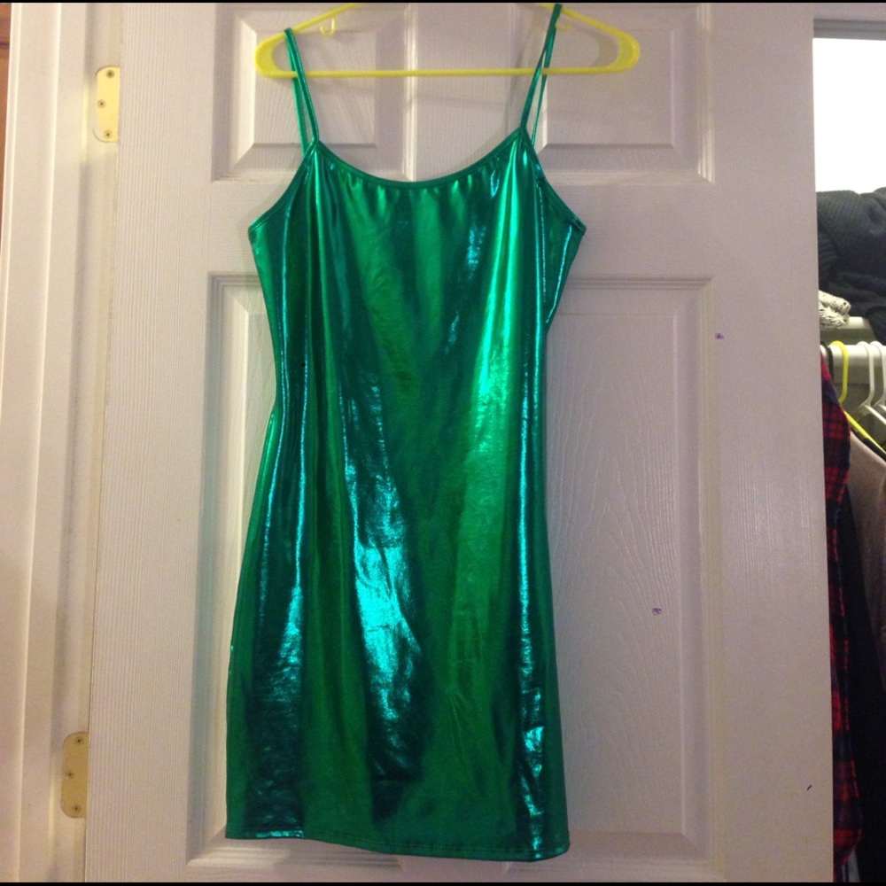 Metallic tank dress