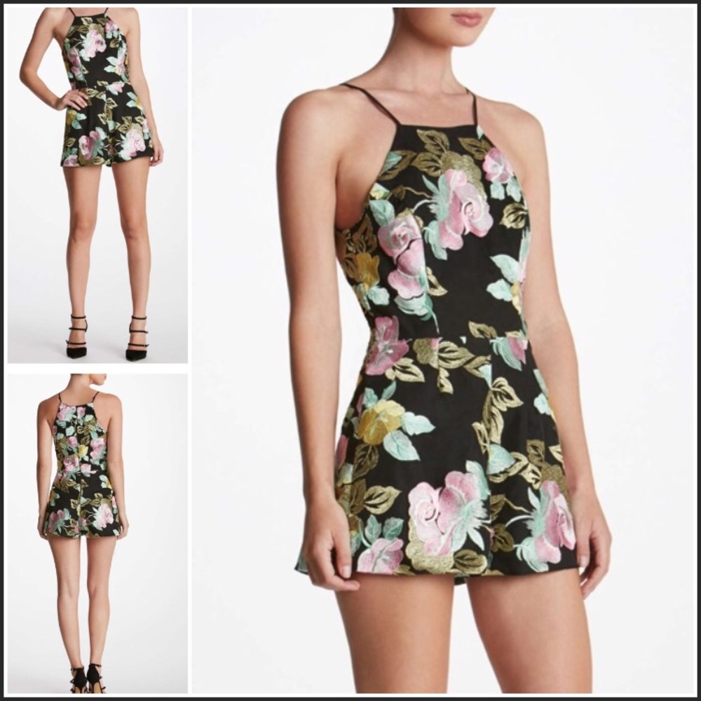 Stunning Rose Embroidered Romper