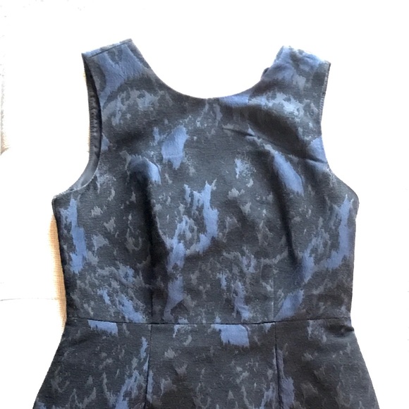 Black/Blue cocktail dress with gold zipper on back - Picture 1 of 4