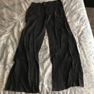 Charcoal with purple stitching sweats