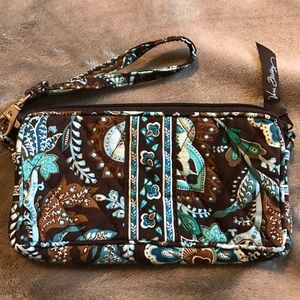 Vera Bradley brown wristlet