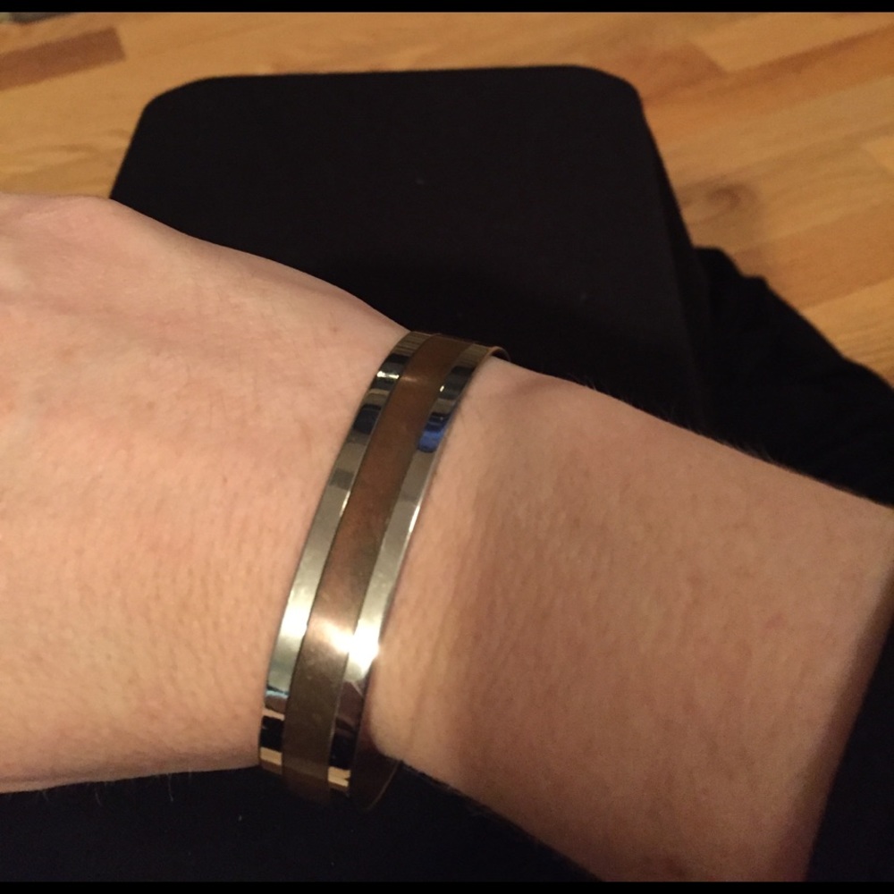 Silver and bronze bracelet