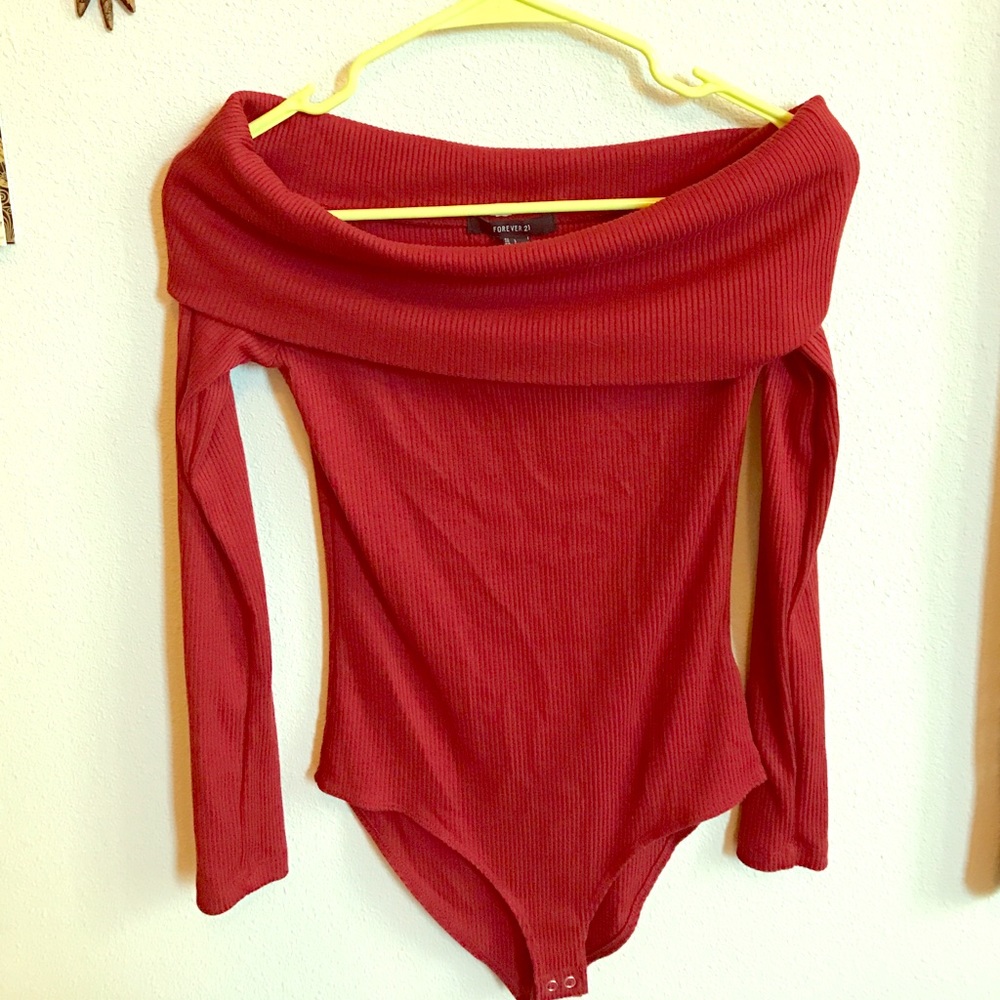 Free people off the shoulder long sleeve bodysuit