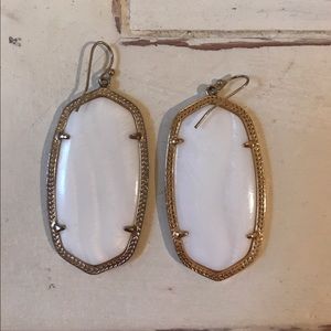 White pearl Kendra Scott earrings