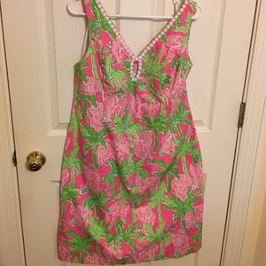 Lilly Pulitzer Taboo Elephant Palm Tree Dress