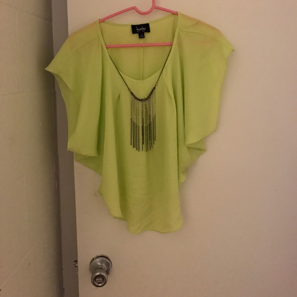 Bright yellow shirt