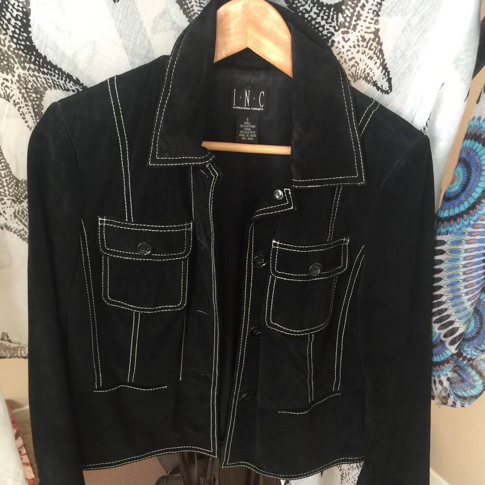 Black suede jacket. INC Concepts