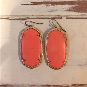 Coral Kendra Scott earrings