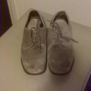 Vintage tan suede leather lace up hush puppies 7