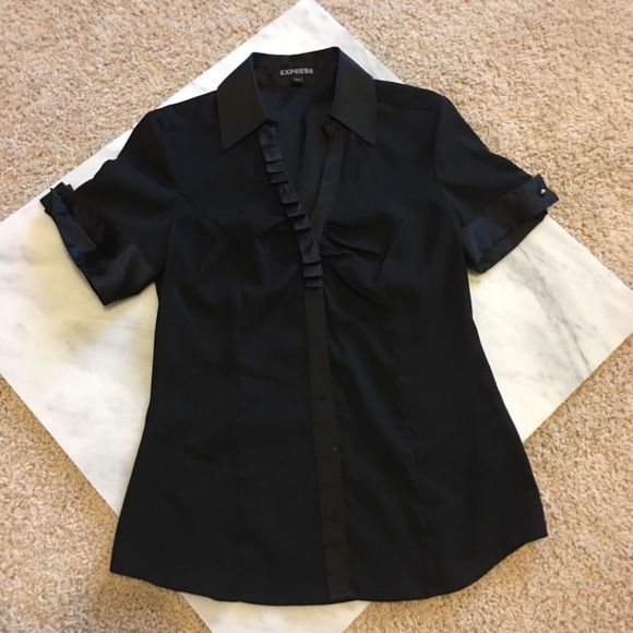 Express Tops - EUC Express midnight black blouse Sz Small