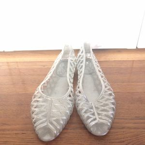 American apparel sparkle jelly flats