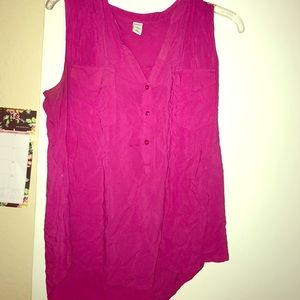 Fuchsia colored dressy tank
