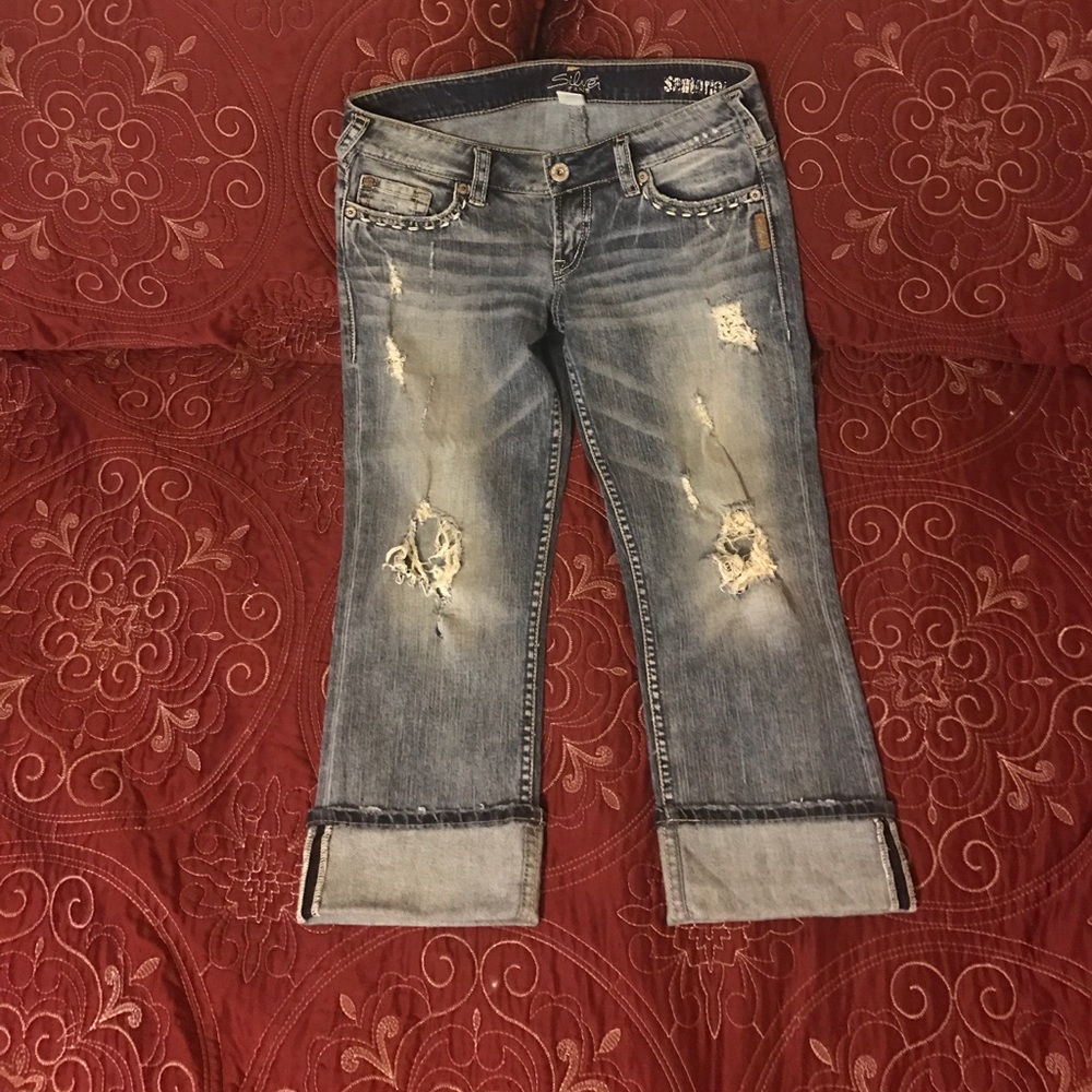 Sz29 Silver Santorini Capri light wash distressed