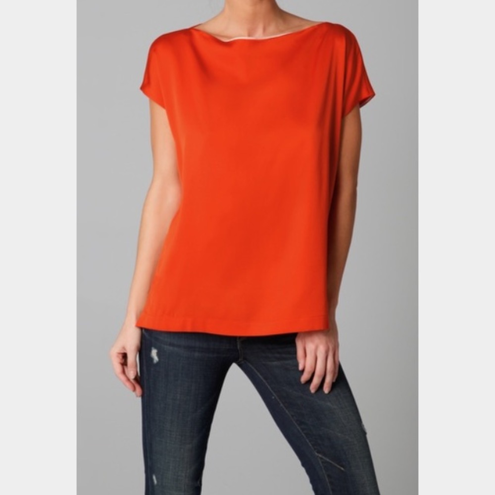 Vince cap sleeve silk blouse, size small