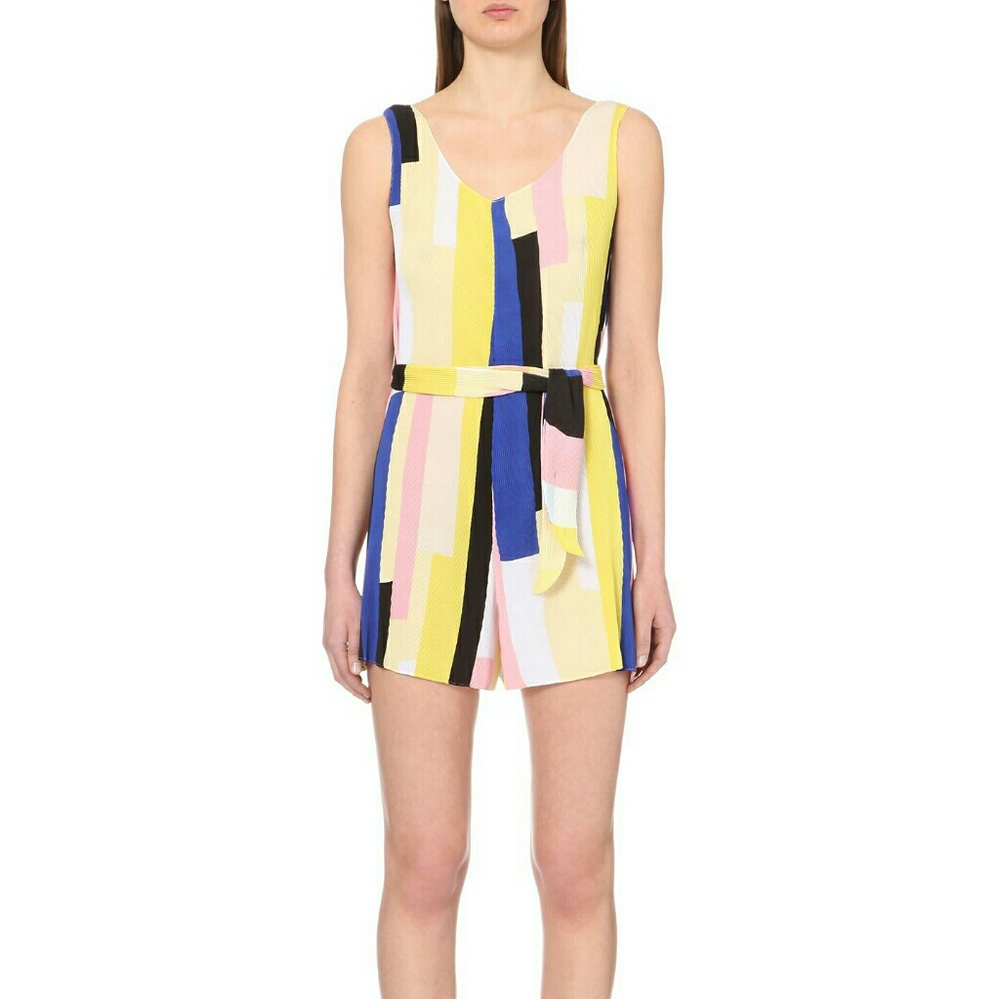 Multicolor Sandro Paris crepe playsuit