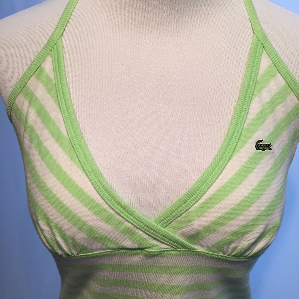 LACOSTE Striped Halter Top