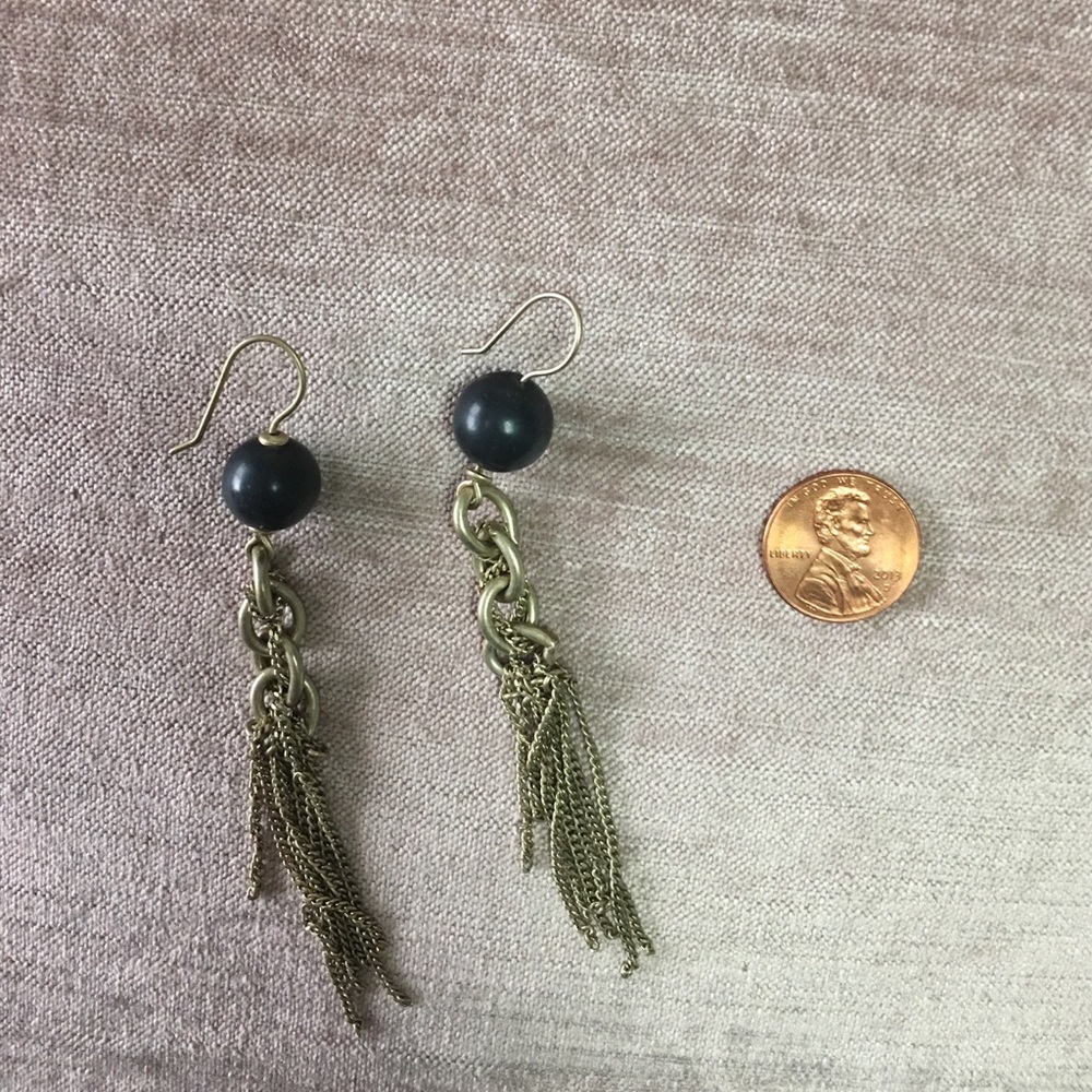 Macy's Brand - Matte gold and black earrings
