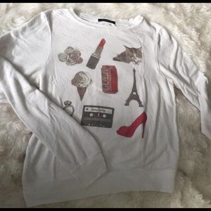 Wildfox Love mix Paris vintage-style pullover