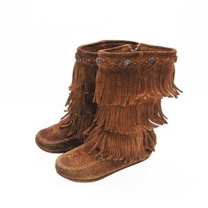 Minnetonka 3 Layer Fringe Child Boots