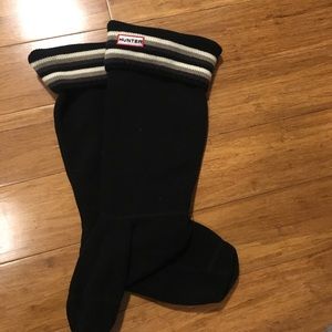 Hunter stripped welly socks