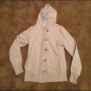 FINAL PRICE DROP Tan zip up hoodie, size medium!