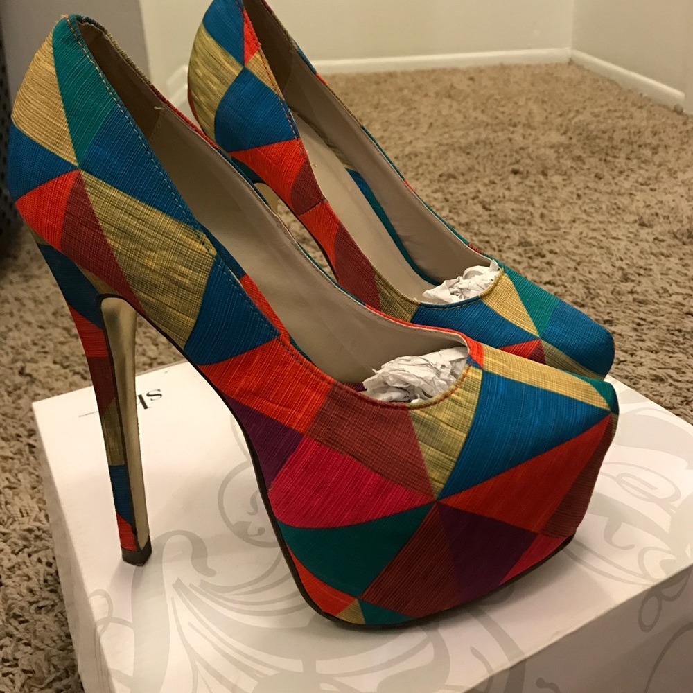 Maniac multi colored heels