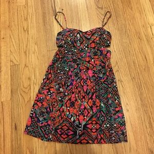 Material Girl colorful mini with cutouts