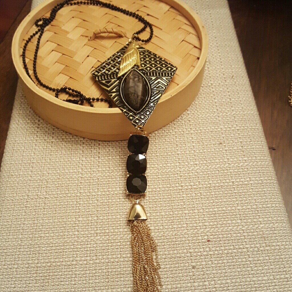 SOLD ANcient Egyptian Ba Bird brass charm necklace - Picture 1 of 4