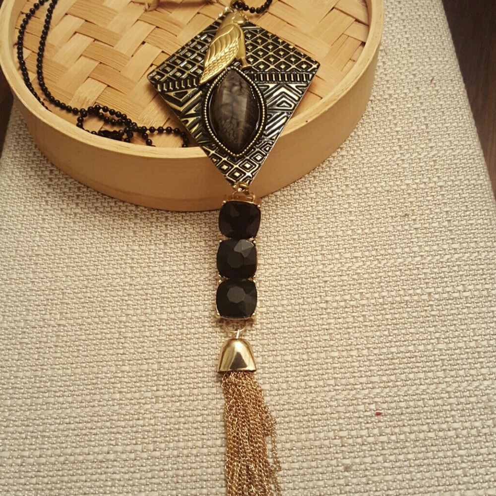 SOLD ANcient Egyptian Ba Bird brass charm necklace - Picture 2 of 4