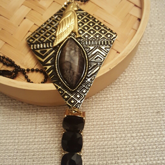 SOLD ANcient Egyptian Ba Bird brass charm necklace - Picture 3 of 4