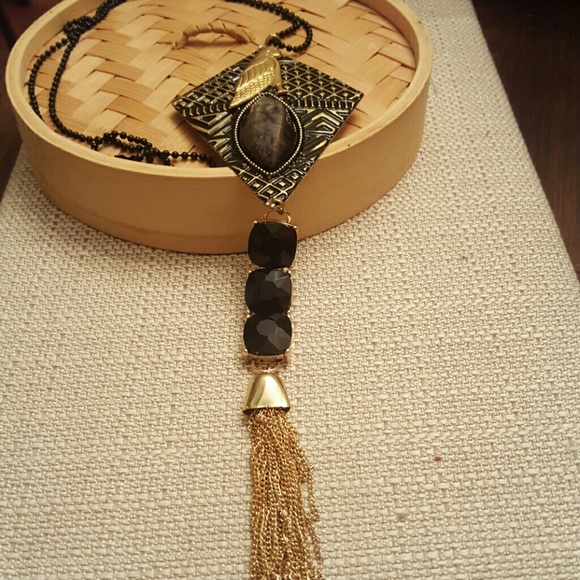 SOLD ANcient Egyptian Ba Bird brass charm necklace - Picture 4 of 4