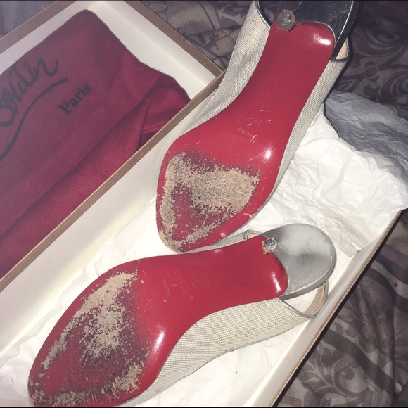 **UNAVAILABLE**
christian louboutin CANVAS slingbacks - Picture 4 of 7