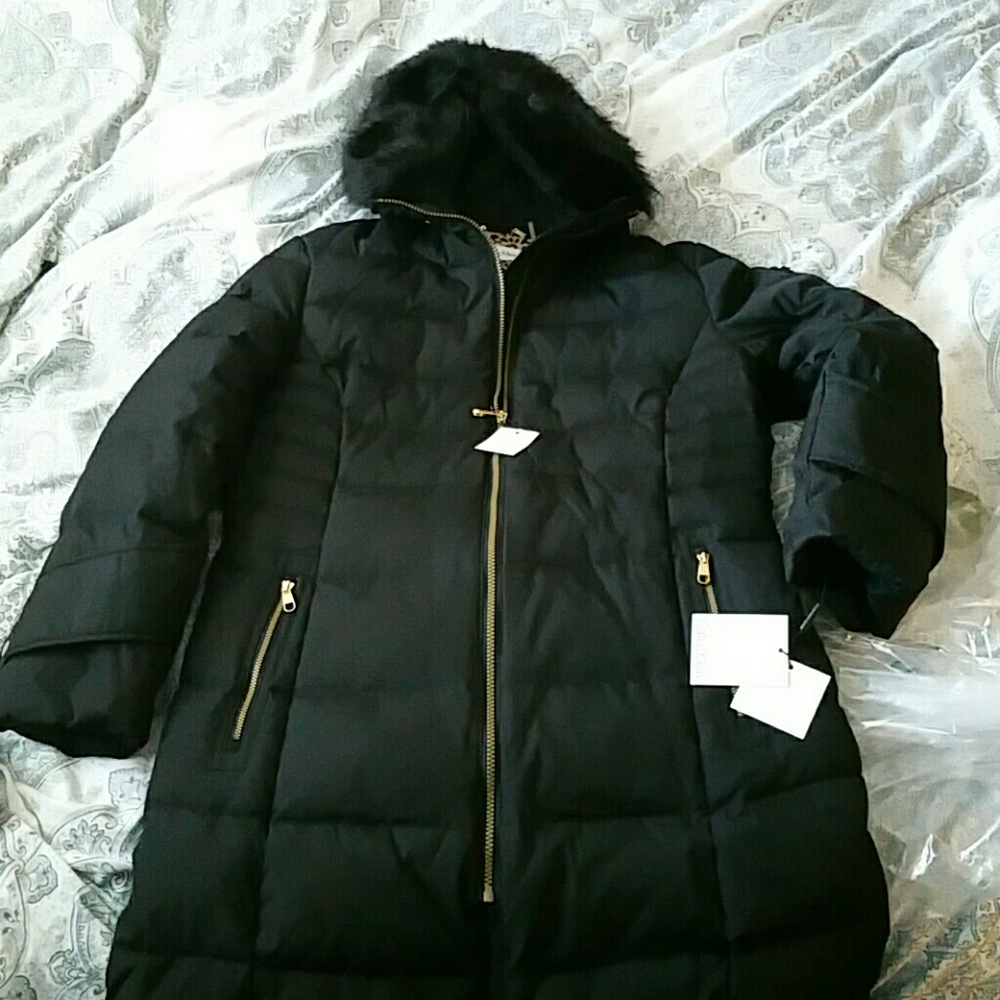 Calvin Klein down and feather long jacket