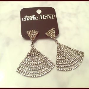 Sparkly silver dangly earrings