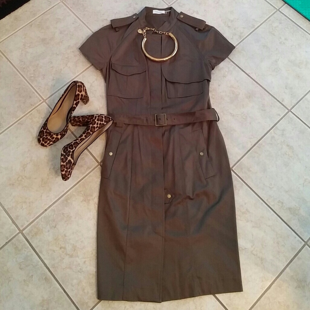Calvin Klein Military Dress ~ EUC!