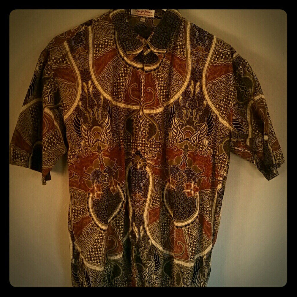 Retro Mens patterned polo