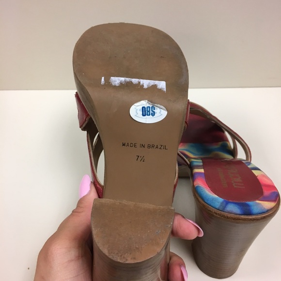 Leather Red Sandal Michelle. K - Picture 4 of 4