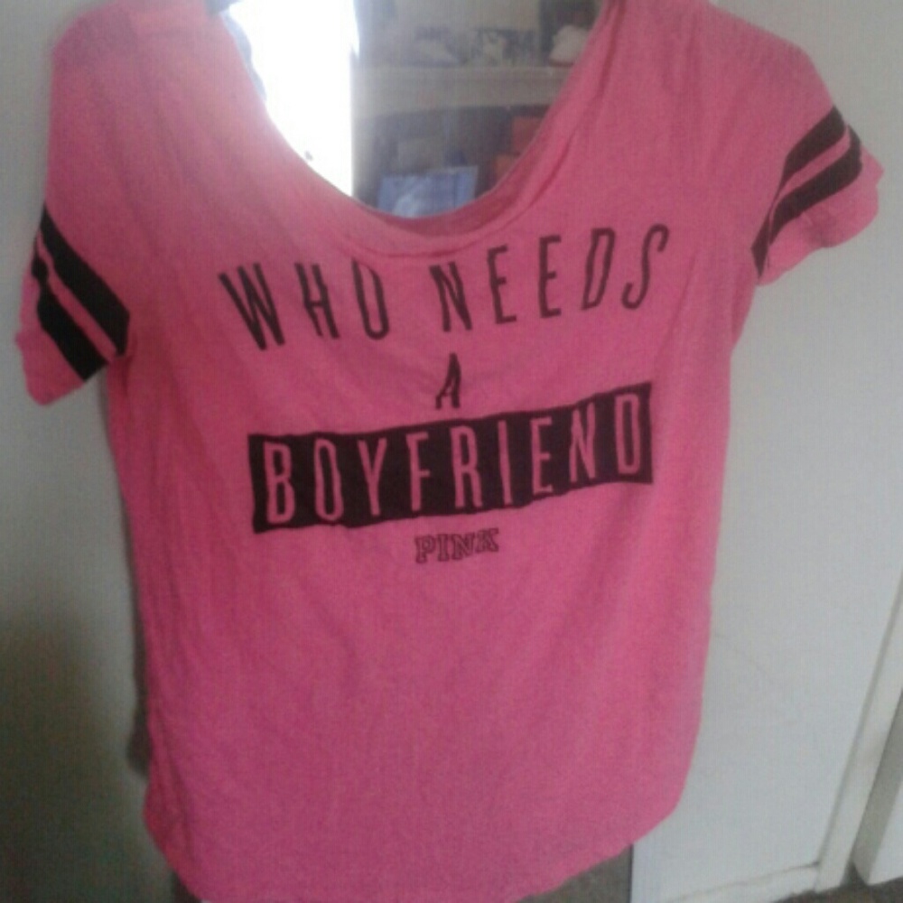 PINK scoop crewneck tee