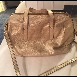 Gold Fossil Crossbody/Arm Bag