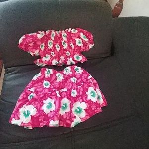 2 piece Bahamas skirt and top
