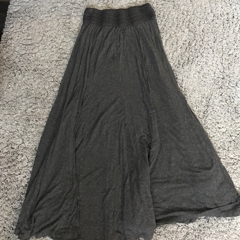 Gray maxi skirt