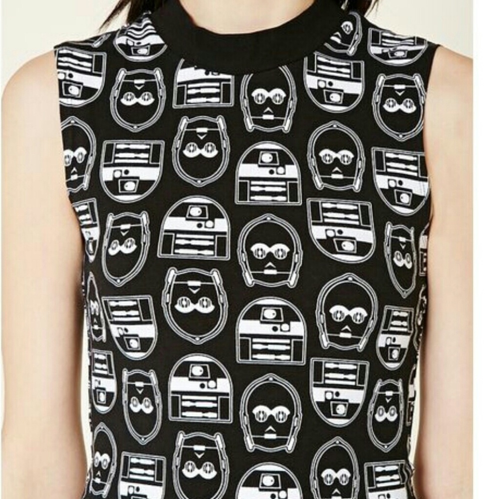 FOREVER 21 Knit Star Wars R2 D2 C3PO Dress NWT - Picture 3 of 4