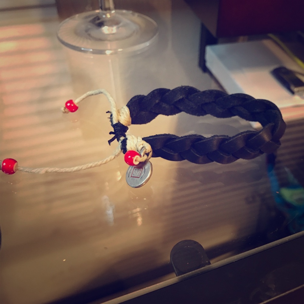 Gap red leather bracelet