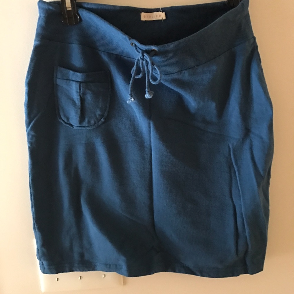 Tulle brand sweater skirt mini blue medium