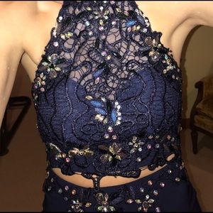 navy prom dress