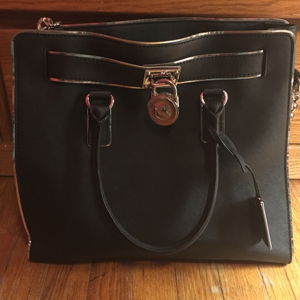 Large Black michael kors Hamilton