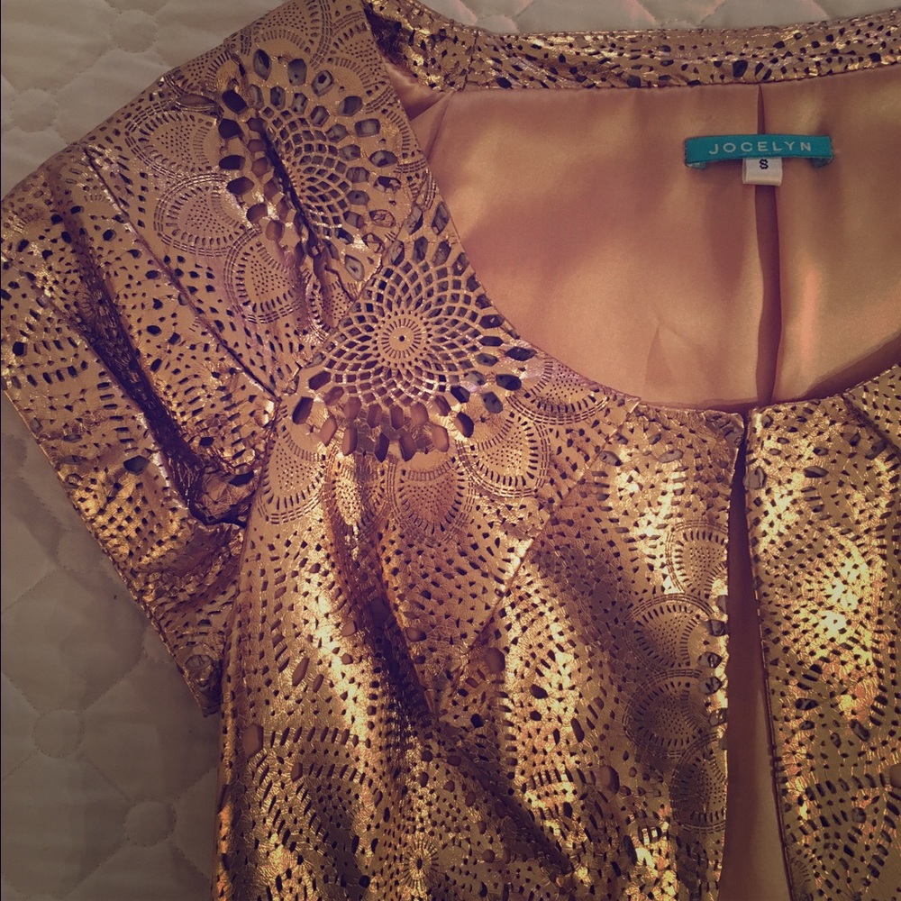 Lambskin Shrug, Metallic Bronze Showstopper