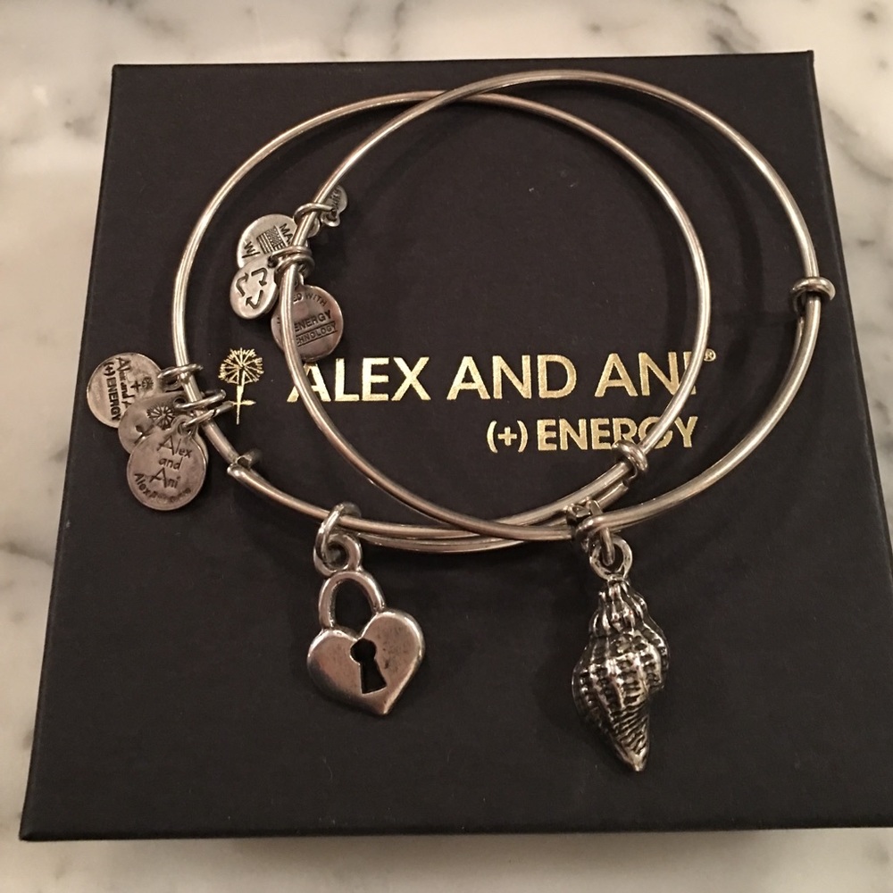 Alex & Ani Silver Bracelet Set