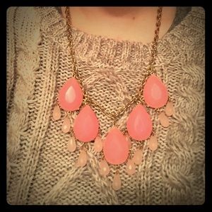 Gold and pink necklace