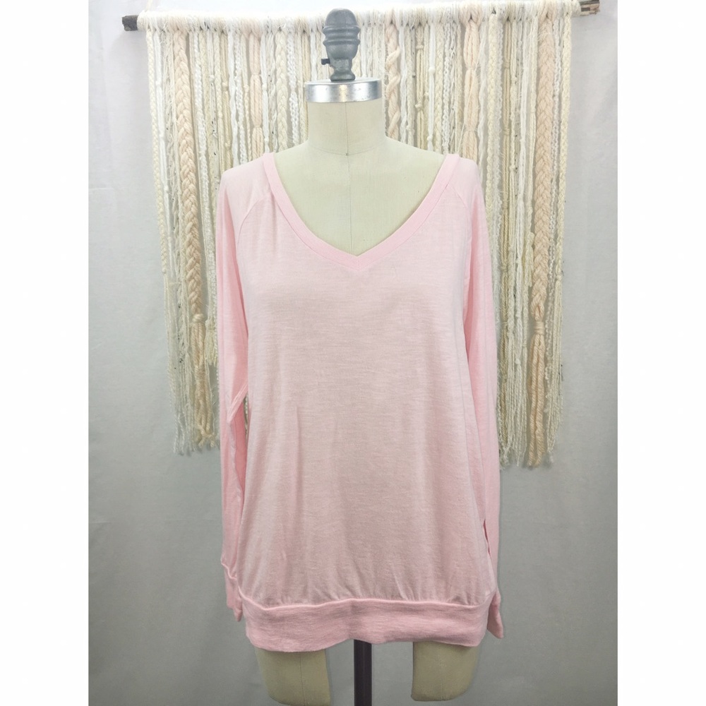 PINK Long Sleeve V-neck